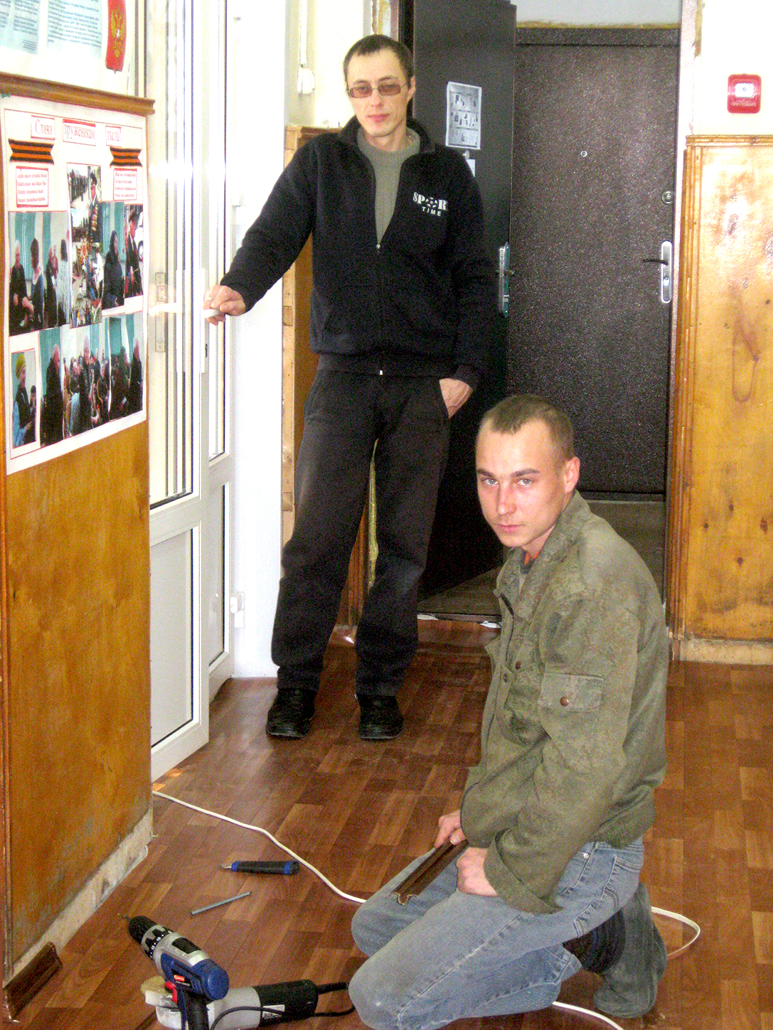 А. Егоров и В. Щербатов (на переднем плане). 